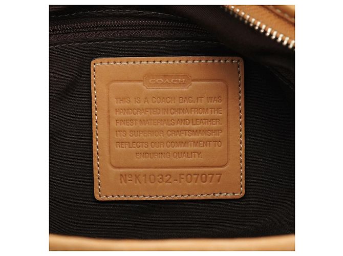 Coach F07077 Borsa Soho 2-Way in tela Signature Beige Tan - vista 14
