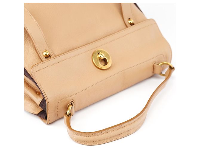 Yves Saint Laurent Borsa 2-Way Muse Two in pelle beige - vista 11