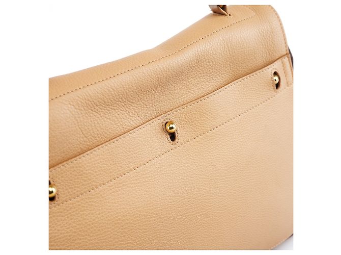 Yves Saint Laurent Borsa 2-Way Muse Two in pelle beige - vista 12
