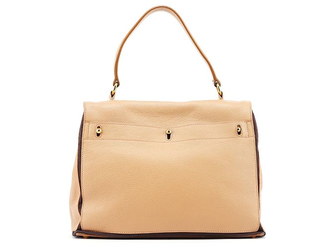 Yves Saint Laurent Borsa 2-Way Muse Two in pelle beige - vista 3