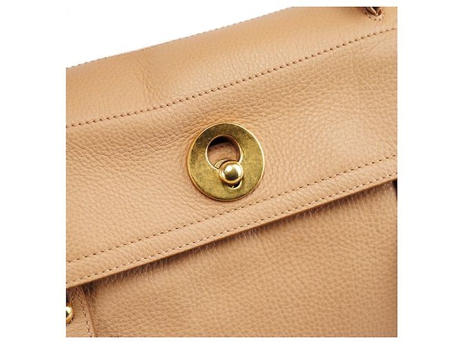 Yves Saint Laurent Borsa 2-Way Muse Two in pelle beige - vista 6