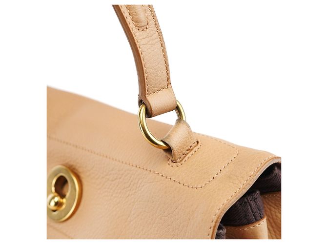 Yves Saint Laurent Borsa 2-Way Muse Two in pelle beige - vista 8