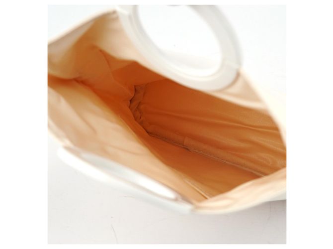 Céline Borsa in nylon bianca con manico in plastica - vista 10