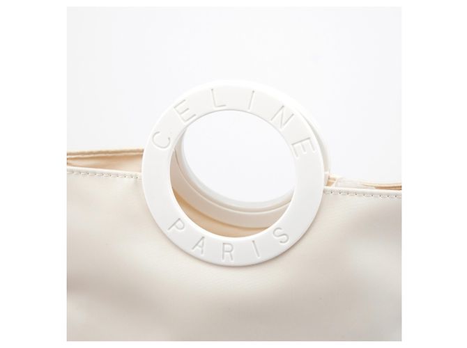 Céline Borsa in nylon bianca con manico in plastica - vista 5