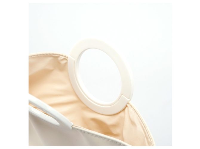 Céline Borsa in nylon bianca con manico in plastica - vista 9