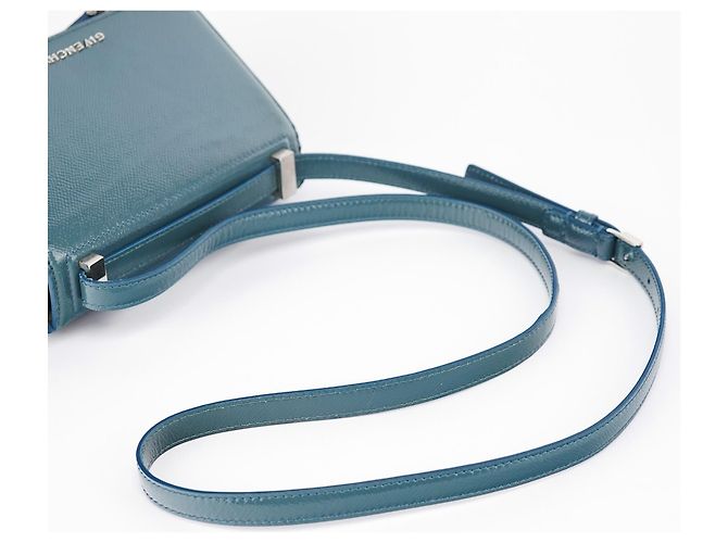 Givenchy Borsa a tracolla Pandora in pelle Saffiano blu navy - vista 11