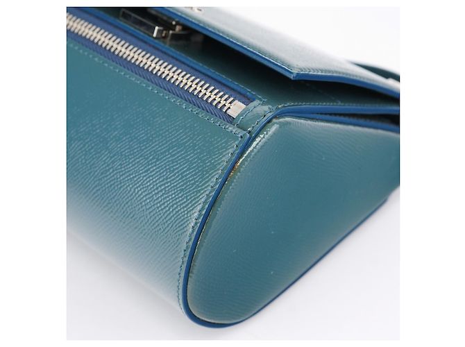 Givenchy Borsa a tracolla Pandora in pelle Saffiano blu navy - vista 18