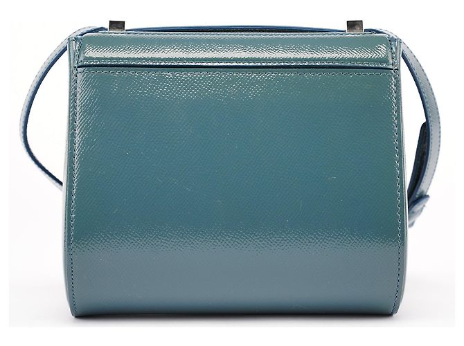 Givenchy Borsa a tracolla Pandora in pelle Saffiano blu navy - vista 3