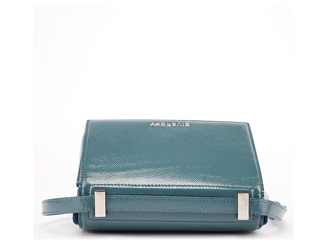 Givenchy Borsa a tracolla Pandora in pelle Saffiano blu navy - vista 4