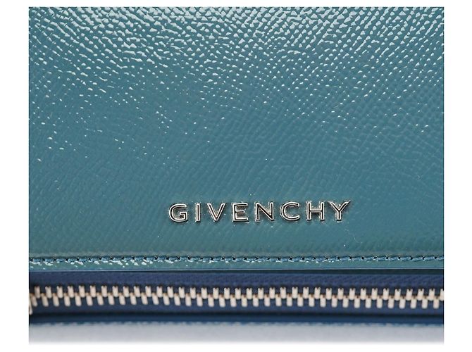 Givenchy Borsa a tracolla Pandora in pelle Saffiano blu navy - vista 6