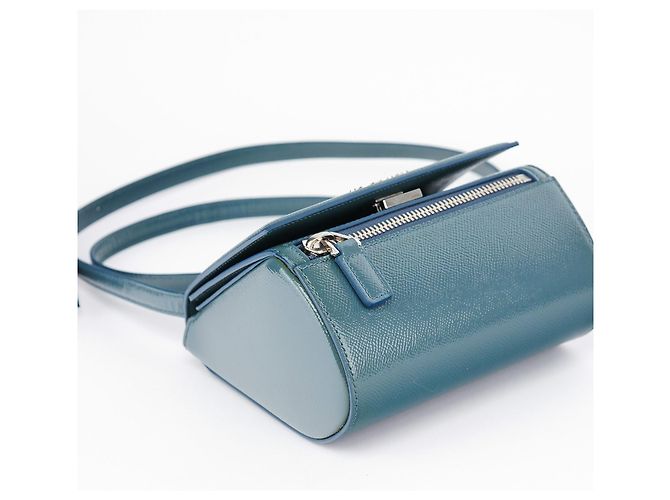 Givenchy Borsa a tracolla Pandora in pelle Saffiano blu navy - vista 9