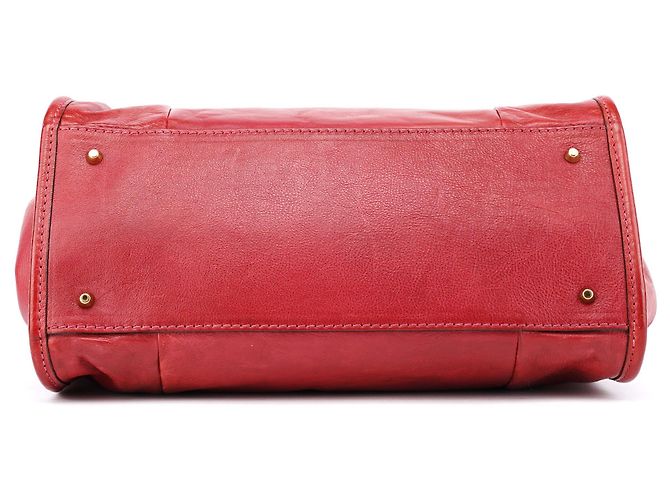 Chloé Borsa Tote in pelle di agnello bordeaux - vista 5