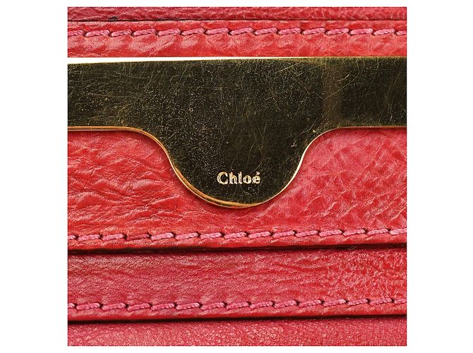 Chloé Borsa Tote in pelle di agnello bordeaux - vista 6
