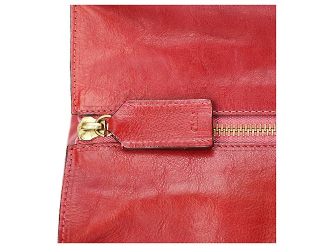 Chloé Borsa Tote in pelle di agnello bordeaux - vista 8