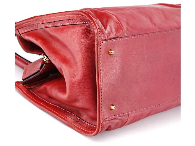 Chloé Borsa Tote in pelle di agnello bordeaux - vista 9