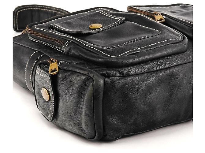 Marc Jacobs Borsa a tracolla multi-tasche in pelle nera - vista 11