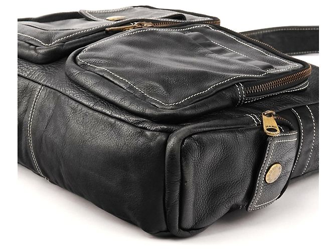 Marc Jacobs Borsa a tracolla multi-tasche in pelle nera - vista 12