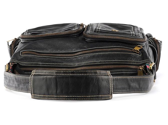 Marc Jacobs Borsa a tracolla multi-tasche in pelle nera - vista 4