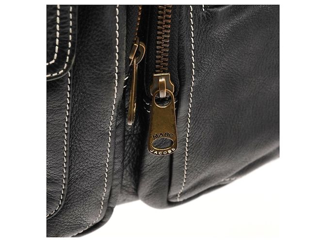 Marc Jacobs Borsa a tracolla multi-tasche in pelle nera - vista 8