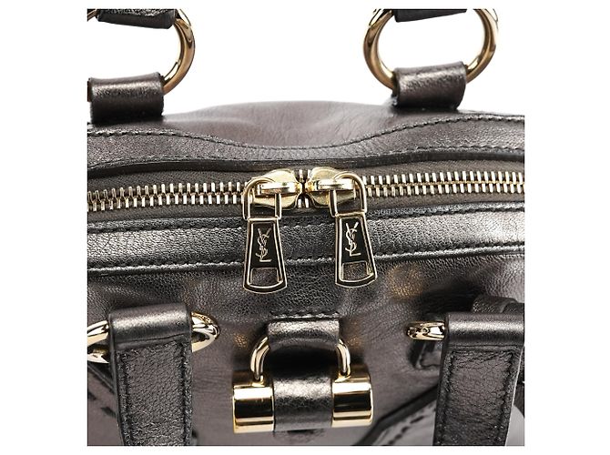 Yves Saint Laurent 160950 Borsa Tote Muse in pelle metallizzata - vista 10