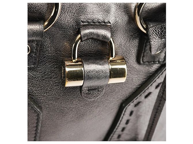 Yves Saint Laurent 160950 Borsa Tote Muse in pelle metallizzata - vista 7