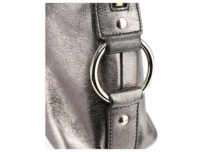 Yves Saint Laurent 160950 Borsa Tote Muse in pelle metallizzata - vista 8
