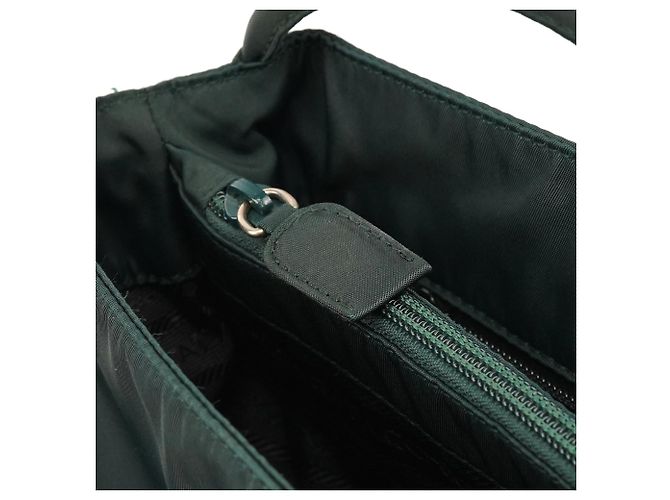 Prada B6242 Borsa Tote Tessuto City Nylon Dark Green - vista 10