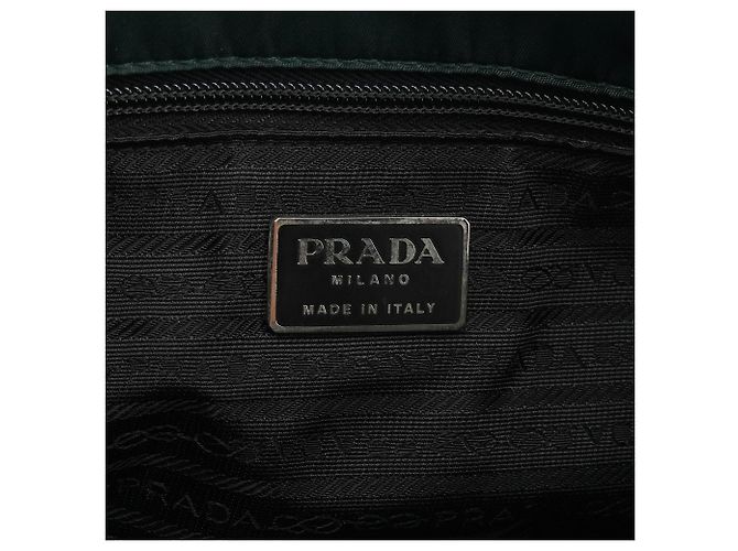 Prada B6242 Borsa Tote Tessuto City Nylon Dark Green - vista 11