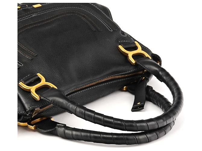 Chloé Borsa Marcie 2-Way in pelle nera - vista 10