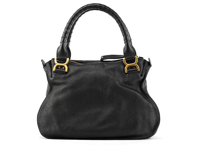 Chloé Borsa Marcie 2-Way in pelle nera - vista 3