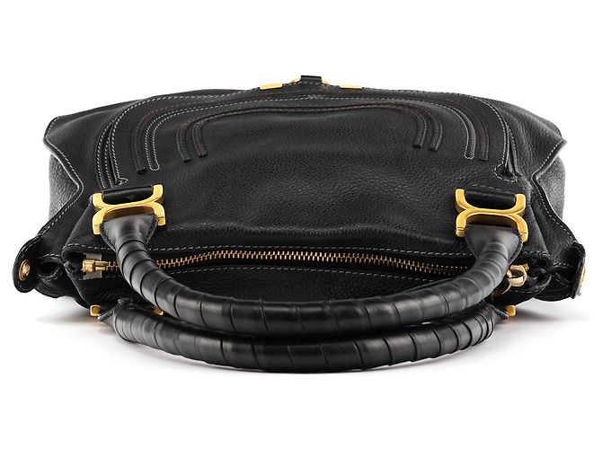 Chloé Borsa Marcie 2-Way in pelle nera - vista 4