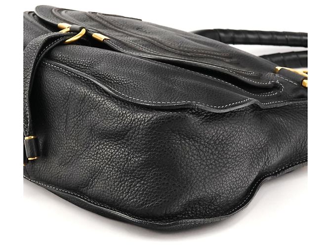 Chloé Borsa Marcie 2-Way in pelle nera - vista 9
