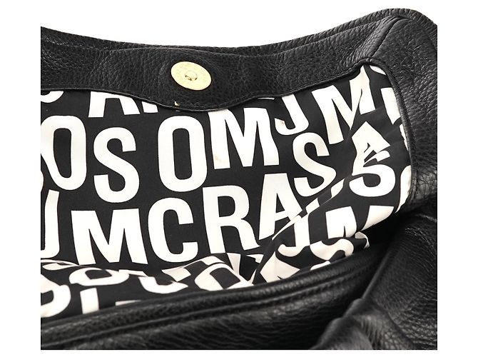 Marc by Marc Jacobs Borsa a tracolla Hobo Classic Q in pelle nera - vista 15