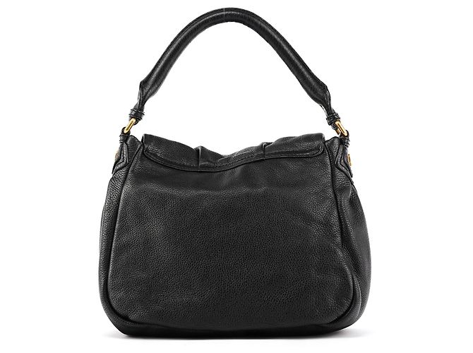 Marc by Marc Jacobs Borsa a tracolla Hobo Classic Q in pelle nera - vista 3