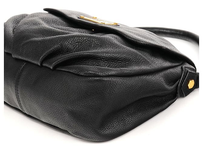 Marc by Marc Jacobs Borsa a tracolla Hobo Classic Q in pelle nera - vista 9