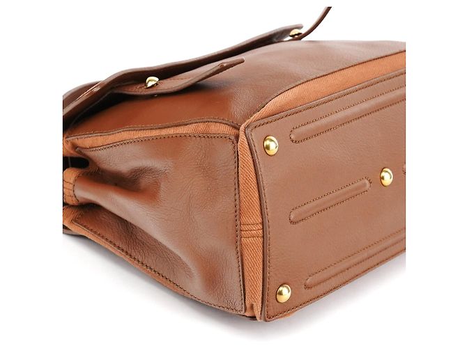Yves Saint Laurent Borsa 2-Way Muse Two in pelle marrone chiaro - vista 10