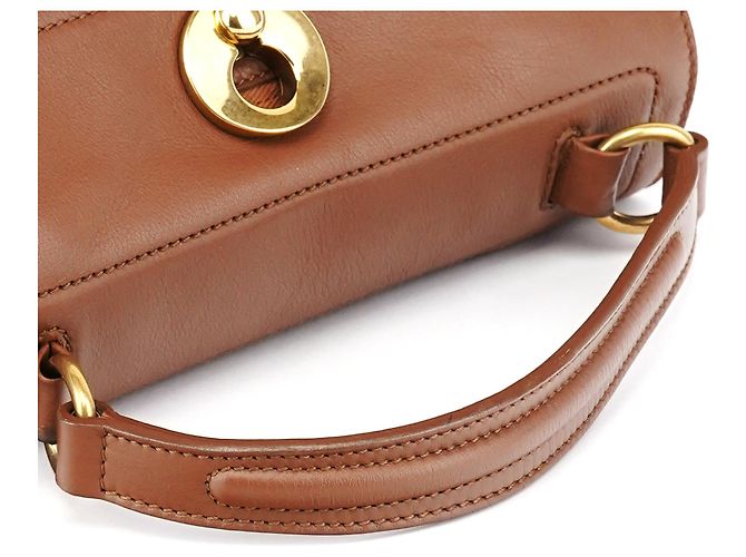 Yves Saint Laurent Borsa 2-Way Muse Two in pelle marrone chiaro - vista 12