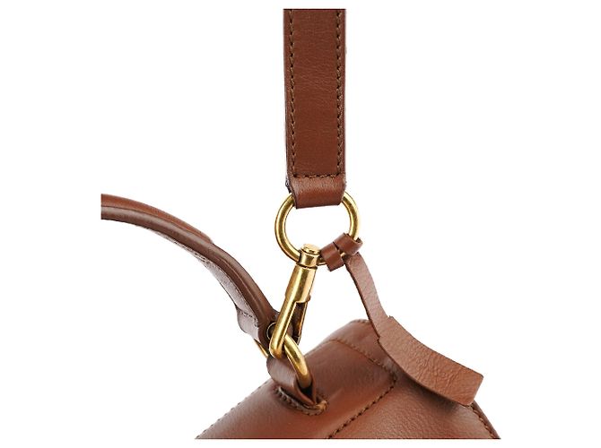 Yves Saint Laurent Borsa 2-Way Muse Two in pelle marrone chiaro - vista 14