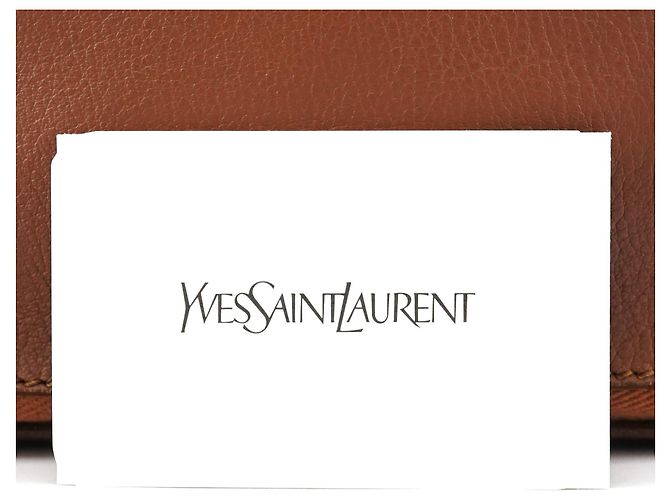 Yves Saint Laurent Borsa 2-Way Muse Two in pelle marrone chiaro - vista 15