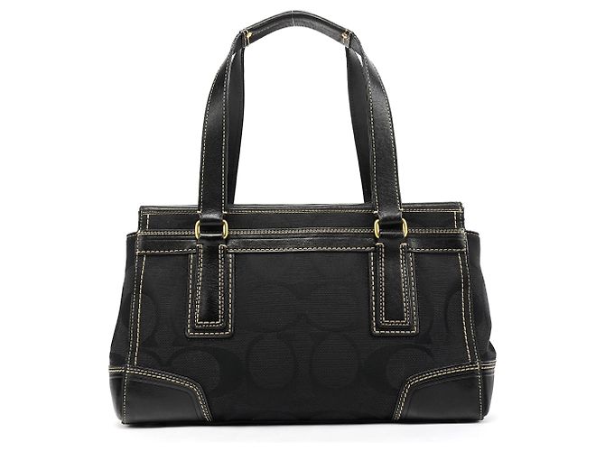 Coach 11626 Borsa Tote Turnlock in tela Signature nera - vista 3