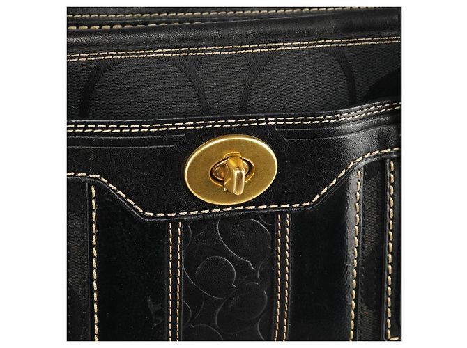 Coach 11626 Borsa Tote Turnlock in tela Signature nera - vista 6