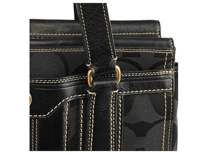 Coach 11626 Borsa Tote Turnlock in tela Signature nera - vista 7