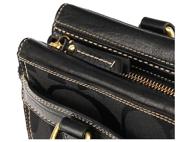 Coach 11626 Borsa Tote Turnlock in tela Signature nera - vista 8