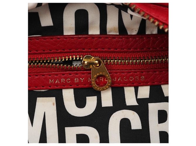 Marc by Marc Jacobs Borsa 2-Way Classic Q Baby Groovee in pelle rossa - vista 13