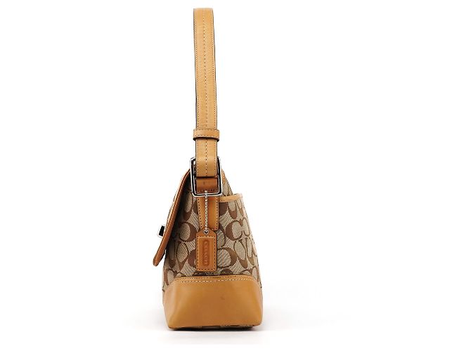 Coach Borsa a tracolla 2-Way Beige Signature Turnlock F13066 - vista 2