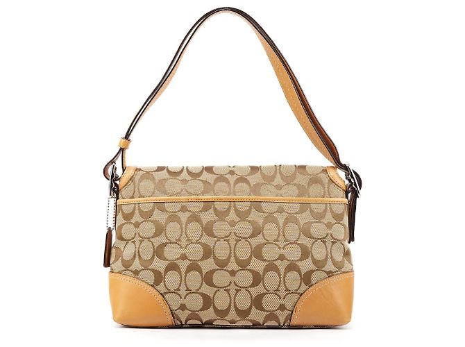 Coach Borsa a tracolla 2-Way Beige Signature Turnlock F13066 - vista 3