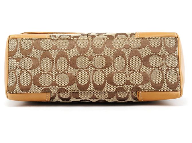 Coach Borsa a tracolla 2-Way Beige Signature Turnlock F13066 - vista 5