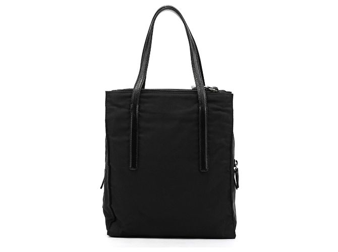 Prada Borsa Tote 1995 in Nylon Tessuto Nappa Nero - vista 3