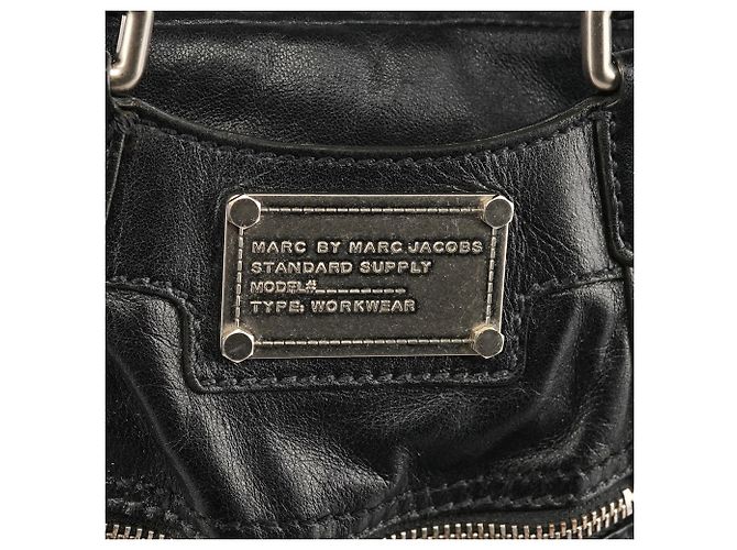 Marc by Marc Jacobs Borsa 2-Way in pelle nera multi-tasche - vista 6