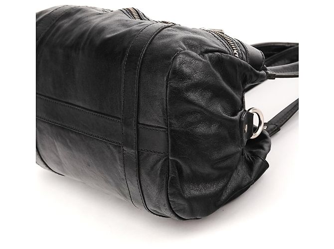 Marc by Marc Jacobs Borsa 2-Way in pelle nera multi-tasche - vista 9